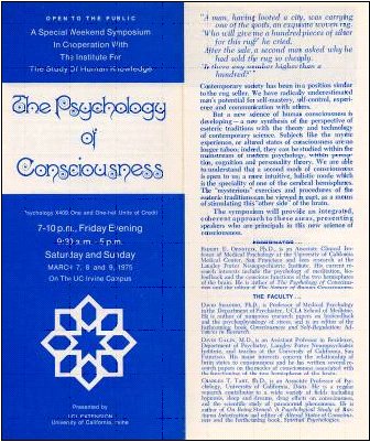 Psychology of Consciousness poster